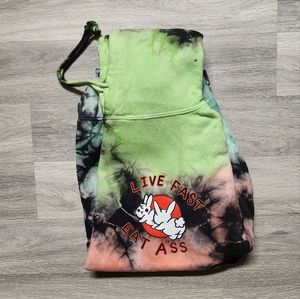 Brand new Alf live fast eat ... hoodie acid wash tie dye medium